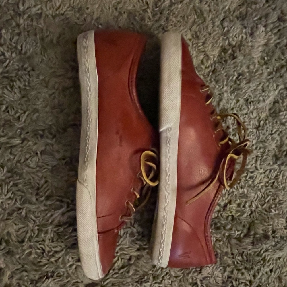 FRYE Ruby Red Leather Sneakers Women’s Size 8 (approx.) - Picture 5 of 12
